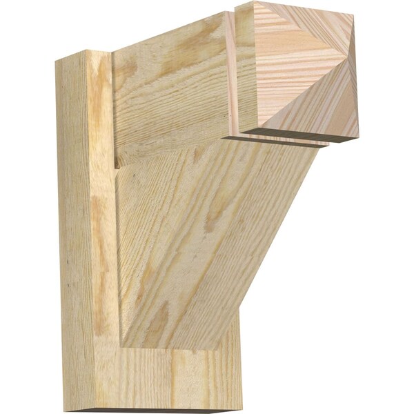 Ekena Millwork Traditional Arts & Crafts Rough Sawn Outlooker, Douglas Fir, 6"W x 12"D x 12"H OUT06X12X12TRA03RDF - main
